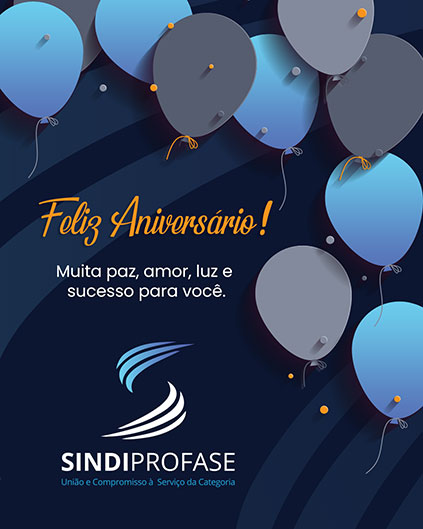 Cartão de Aniversário Sindiprofase Janeiro 2025